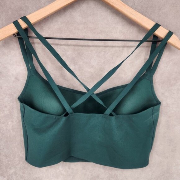 OFFLINE By Aerie Real Me Hold Up! Most Support Sports Bra XL Dark Green Strappy - Picture 2 of 9